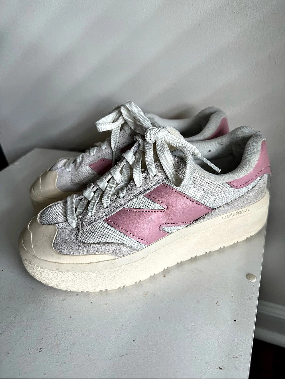 New Balance CT302 White Matte Pink Sneakers